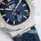 TW Factory Swiss Replica Patek Philippe Nautilus 5726 Blue Face Moon Phase Rubber Strap Watch (3)_th.jpg